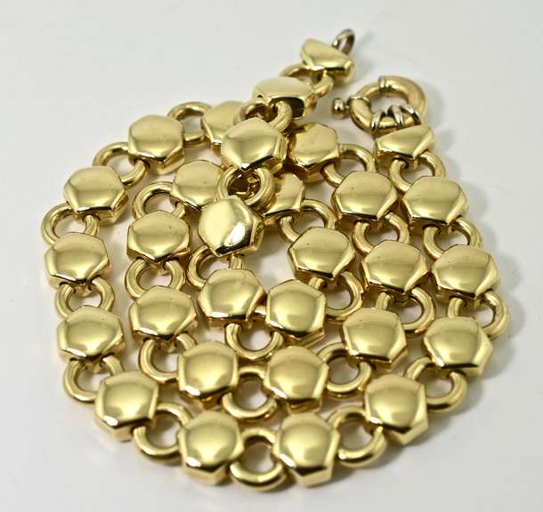 Impressive 18K Fancy Link Necklace