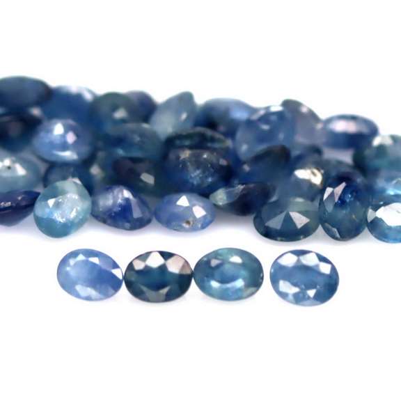 Natural 7.90ct rich blue Sapphire set