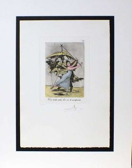 Original hand signed Dali from Goya series