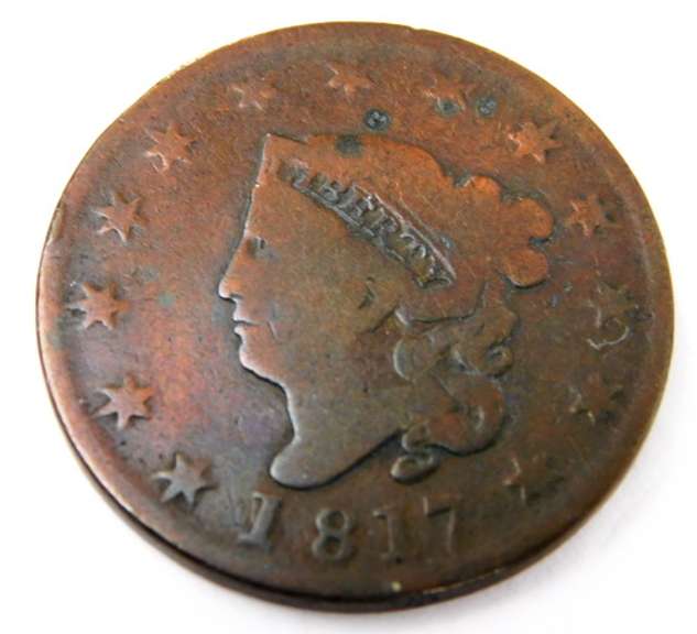 Rare 1817 U.S. Large Cent Coin