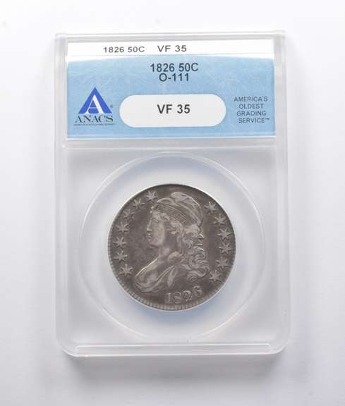 VF35 1826 Capped Bust Half Dollar O-111 ANACS