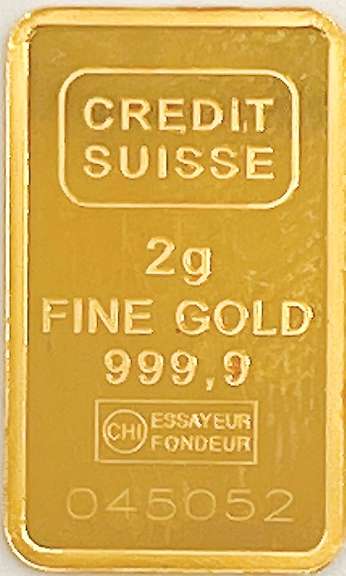 2 gram gold bar