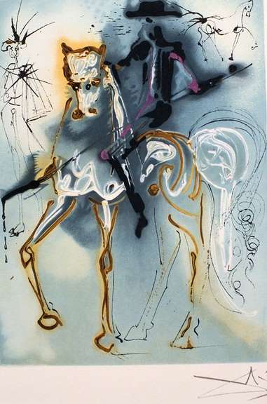 Salvador Dali lithograph on paper signed in the plate