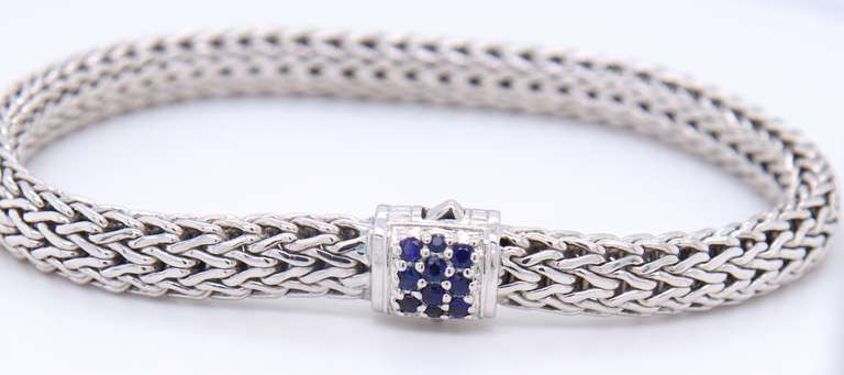 John Hardy Blue Sapphire Classic Chain Bracelet