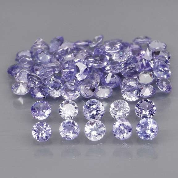 Glittering 4.32ct bright blue violet Tanzanite set