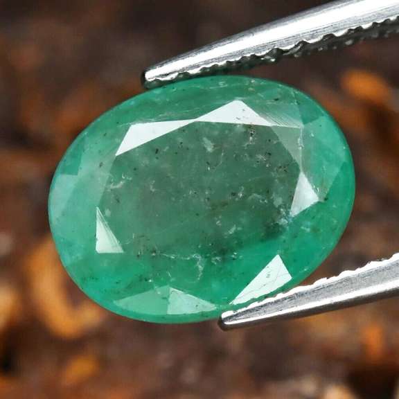 Glowing blueish green 2.18ct unheated Emerald