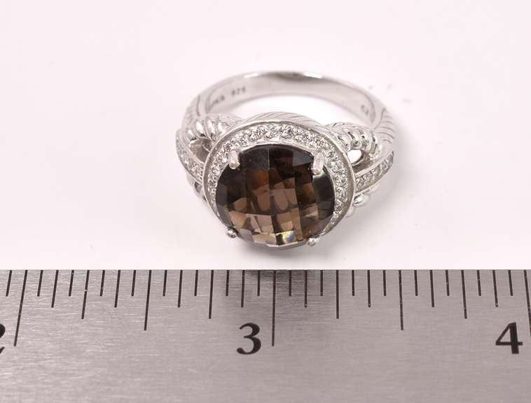 Smoky Quartz Set In Sterling