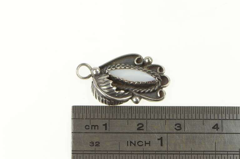 Sterling Silver Native American Mother of Pearl Navajo Charm/Pendant