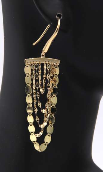 Favorite Yellow Gold Lana Nude Cascade Dangle Earrings