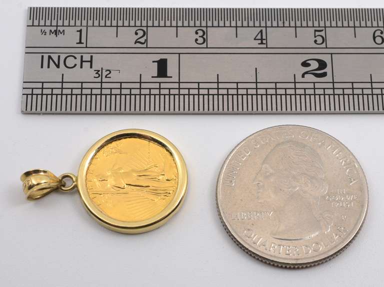 American Eagle $5 Gold Piece Pendant