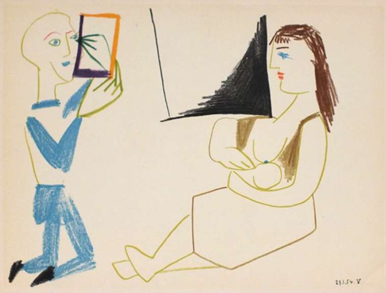 Picasso from rare limited edition. Original lithograph on paper