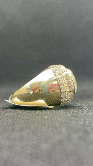 14K YELLOW GOLD MENS RING WITH 4.71 T.C.W ROUND DIAMONDS CHAMPIONSHIP STYLE RING
