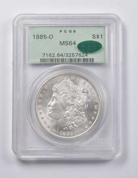 MS64 1885-O Morgan Silver Dollar CAC PCGS