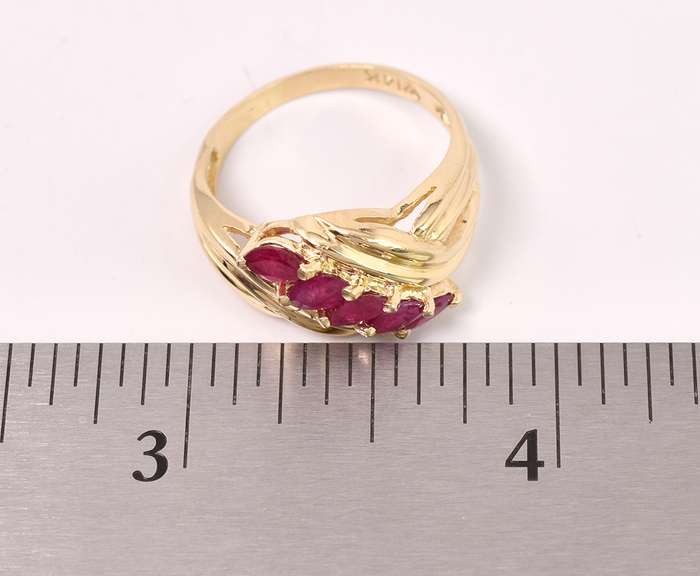 Radiant Ruby Ring in 14K Yellow Gold