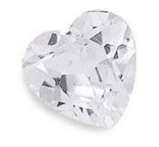 4MM HEART WHITE TOPAZ LOOSE GEMSTONE