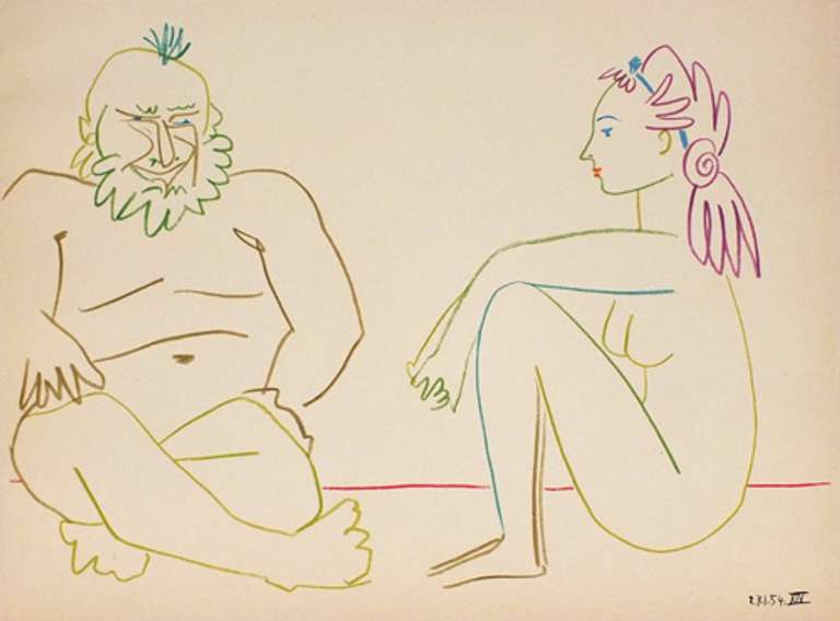 Picasso from rare limited edition. Original lithograph on paper