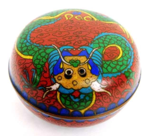 Early Chinese Cloisonne Enameled Box