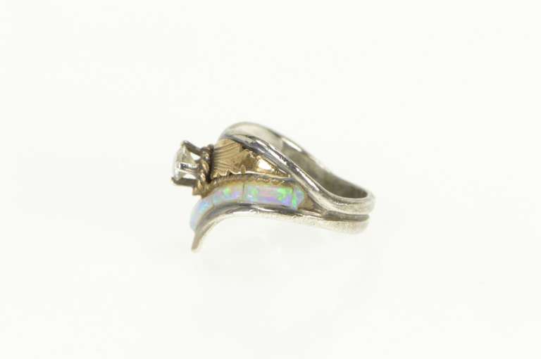 Sterling Silver Ray Gold Filled Navajo Native American Ring