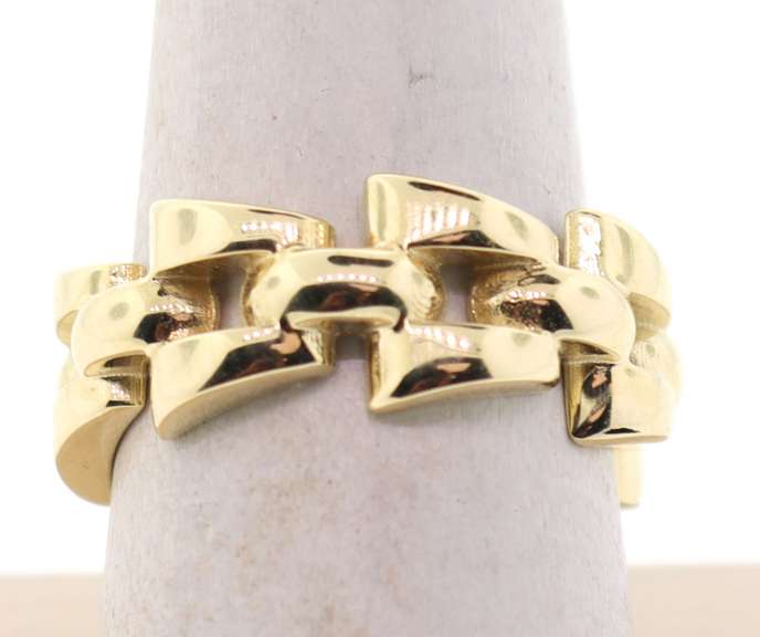 BRAND NEW! Beautiful Handmade Italian 14k Gold Cable Chain Ring