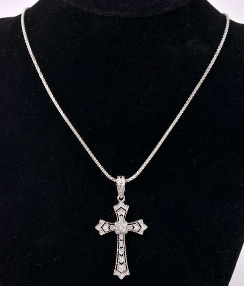 Sterling Necklace With Cross Pendant