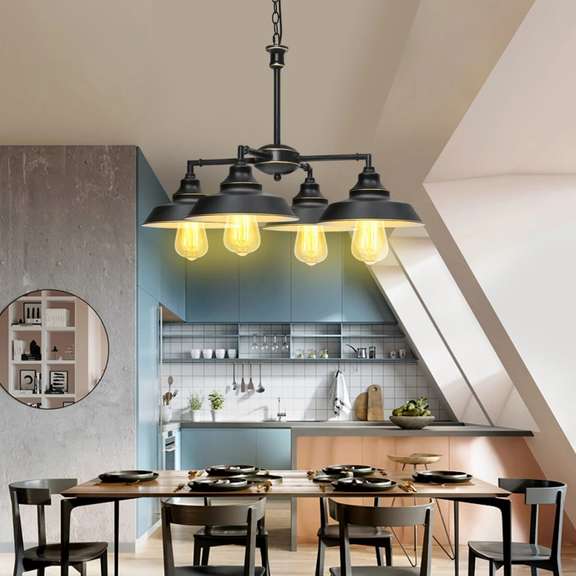 E26 Industrial Metal Chandelier Pendant Light