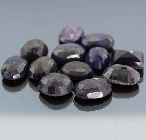 Heavy 104.11ct cobalt blue Sapphire set from Madagascar