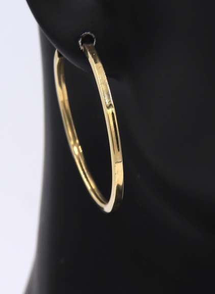 Amazing Yellow Gold Hoop Earrings