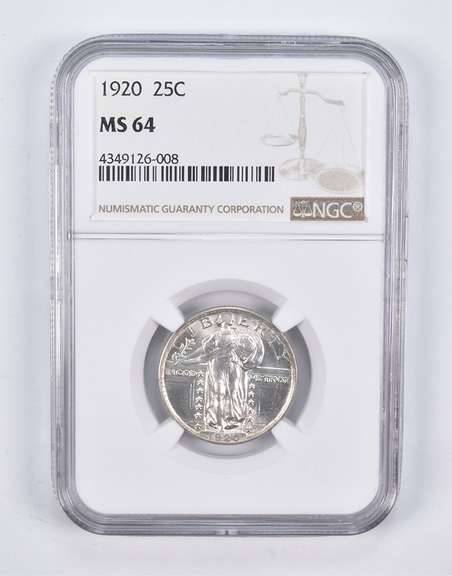 MS64 1920 Standing Liberty Quarter NGC