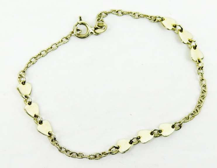 Pretty & Petite Sterling Silver Heart Bracelet