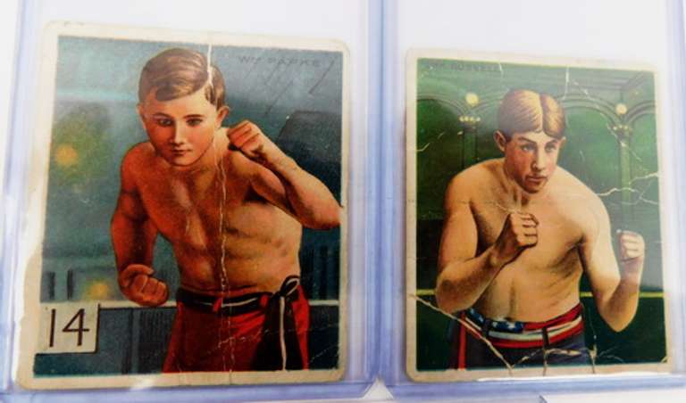 3 Early Boxing Tobacco Trade Cards