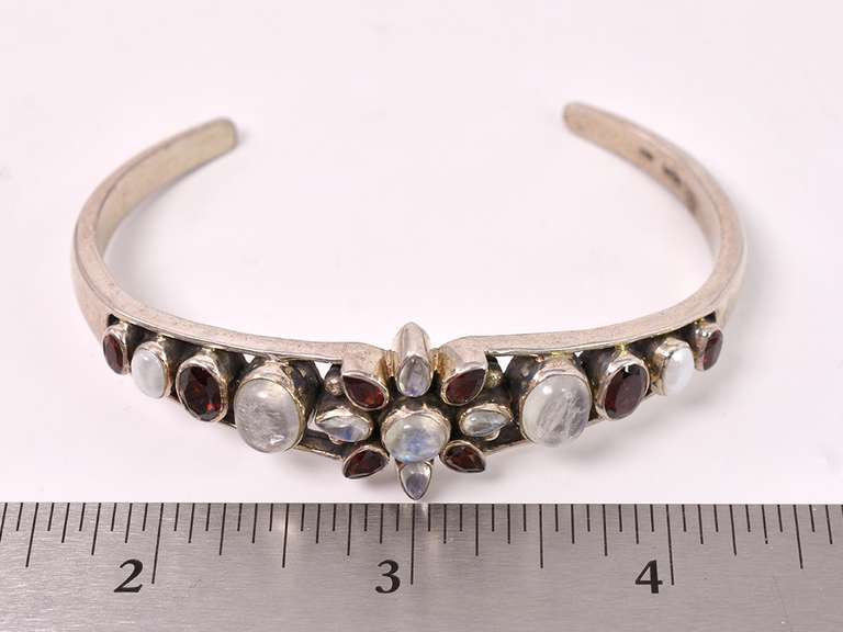 Multi-gem Sterling Silver Bracelet
