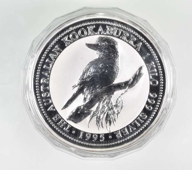 1995 Australia 30 Dollars - Kookaburra - 1 Kilo .999 Fine Silver