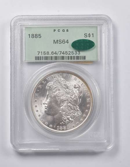MS64 1885 Morgan Silver Dollar CAC PCGS