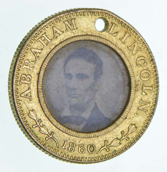 1860 Abraham Lincoln Hamlin Farotype Medal