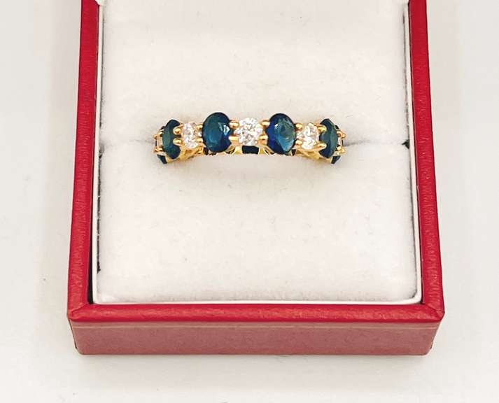 Beautiful Blue Sapphire Eternity Band Ring