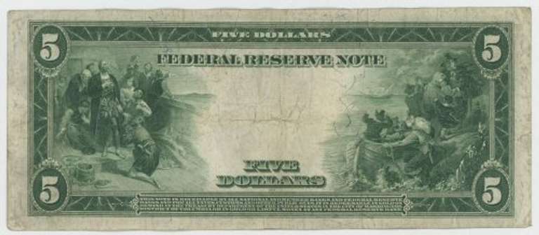Much nicer 1914 Series Large Size $5 Federal Reserve Note (2-B)