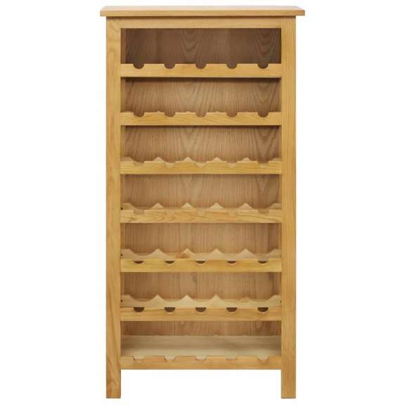 Bottle Cabinet 22x12.6x43.3in Solid Oak Wood