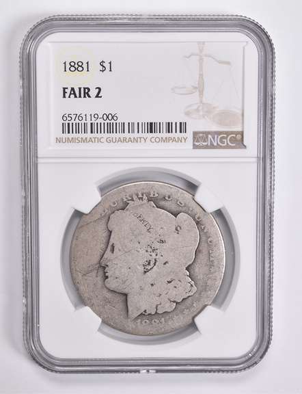 FAIR 2 1881 Morgan Silver Dollar NGC Lowball Low Ball
