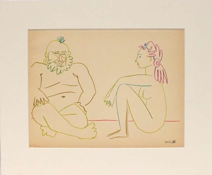 Picasso from rare limited edition. Original lithograph on paper