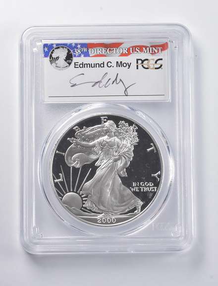PR69 DCAM 2000-P American Silver Eagle Signed Moy PCGS