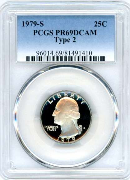 1979-S Proof Type 2 Washington Quarter in PCGS PR69RD DCAM