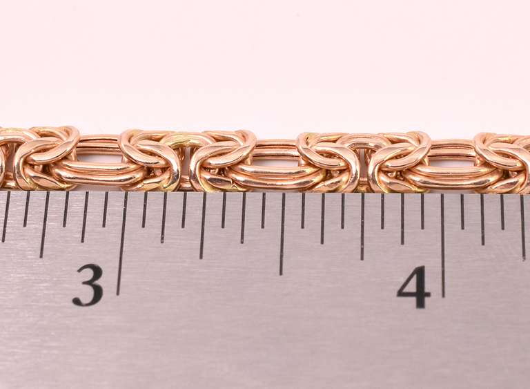Brilliant Byzantine Chain Bracelet in 14K Rose Gold