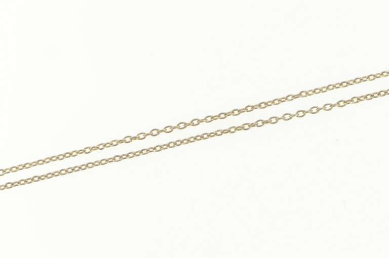 Sterling Silver 0.8mm Cable Chain Classic Oval Link Necklace