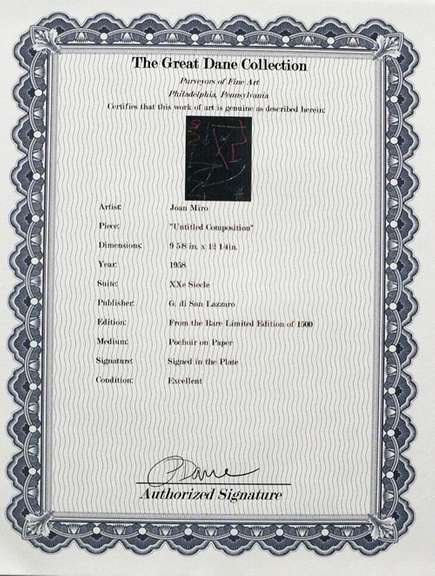 Miro rare limited edition , signed in the plate