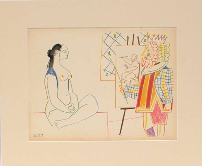 Picasso from rare limited edition. Original lithograph on paper