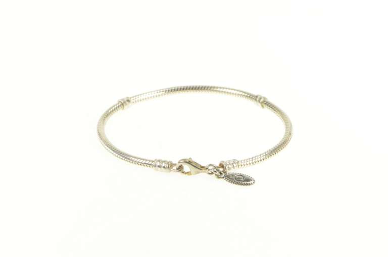 Sterling Silver Pandora Moments Designer Lobster Clasp Charm Bracelet