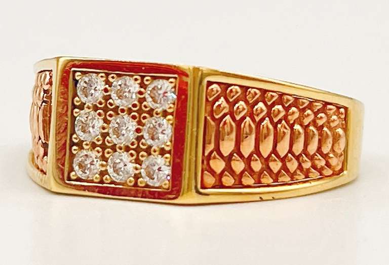 14kt Solid Yellow & Rose Gold Men's Ring