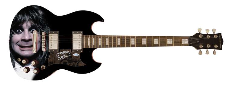 Ozzy Osbourne Autographed Signed Poster Graphics Photo Guitar ACOA