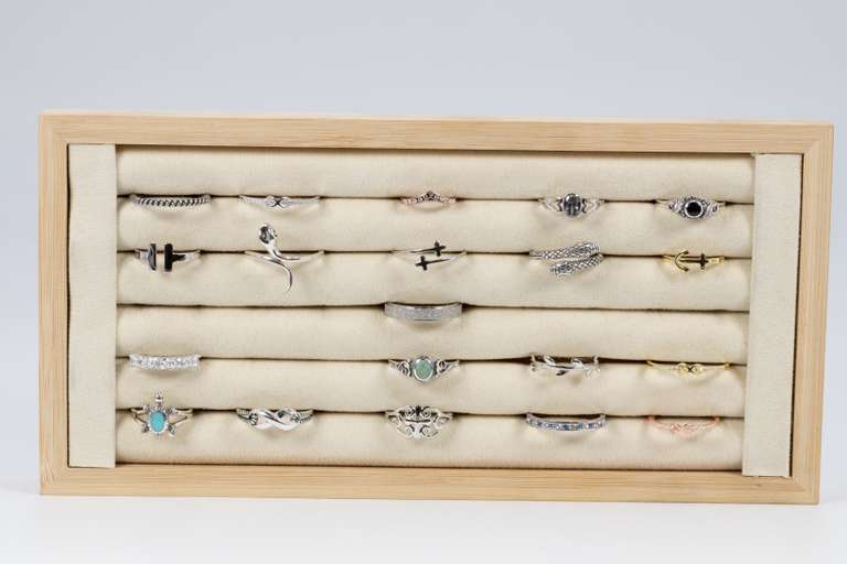 .925 Sterling Silver Curated Ring Set Lot of 20 Rings