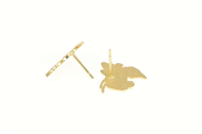 14K Yellow Gold Georgia Tech Yellow Jackets Logo Stud Earrings